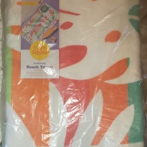 Sun Squad 100% Cotton Standard Beach Towel - Green, (32 inches x 62)